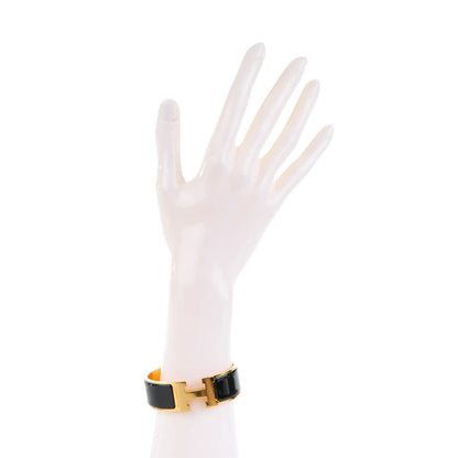 Hermes Enamel Wide Clic Clac H Bracelet PM Black 2 of 5
