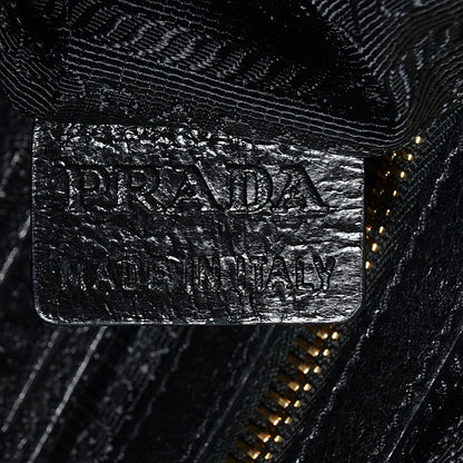 Prada Paglia Cinghiale Frame Tote Black 10 of 11