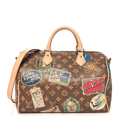 Louis Vuitton Monogram Hotel Labels Speedy Bandouliere 30 1 of 12