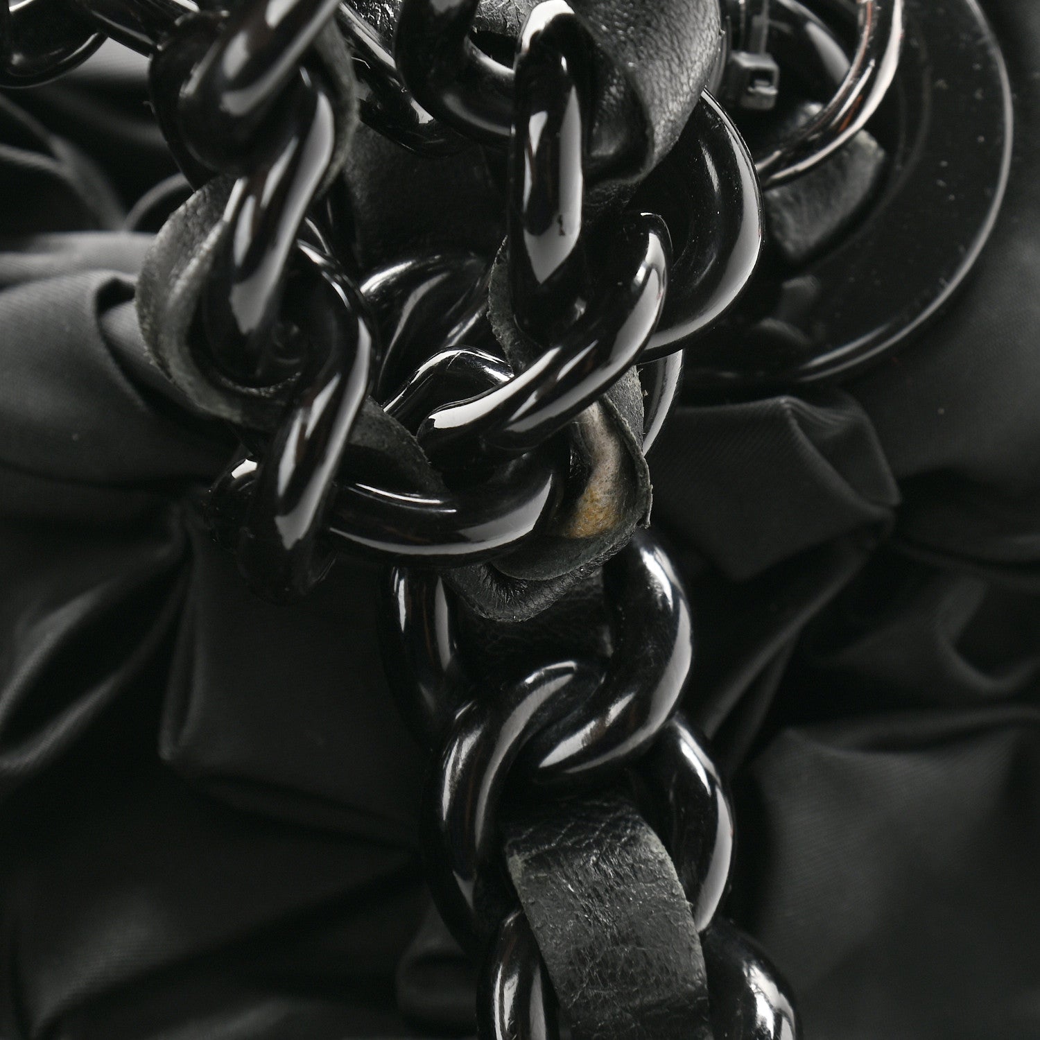 Prada Tessuto Nylon Origami Pleated Tote Black 13 of 14