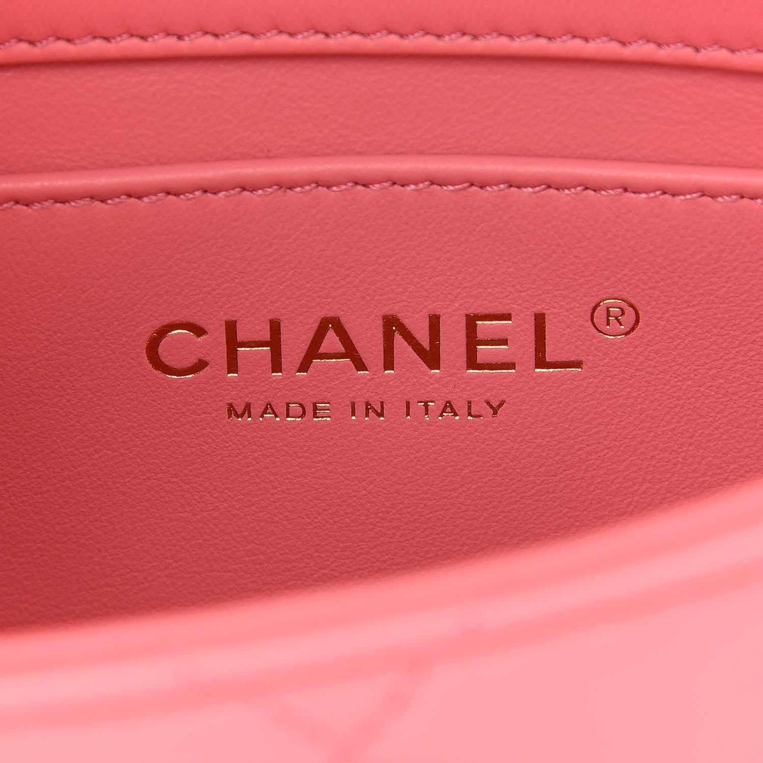 Chanel Lambskin Enamel Quilted Pending CC Mini Square Flap Pink 6 of 9