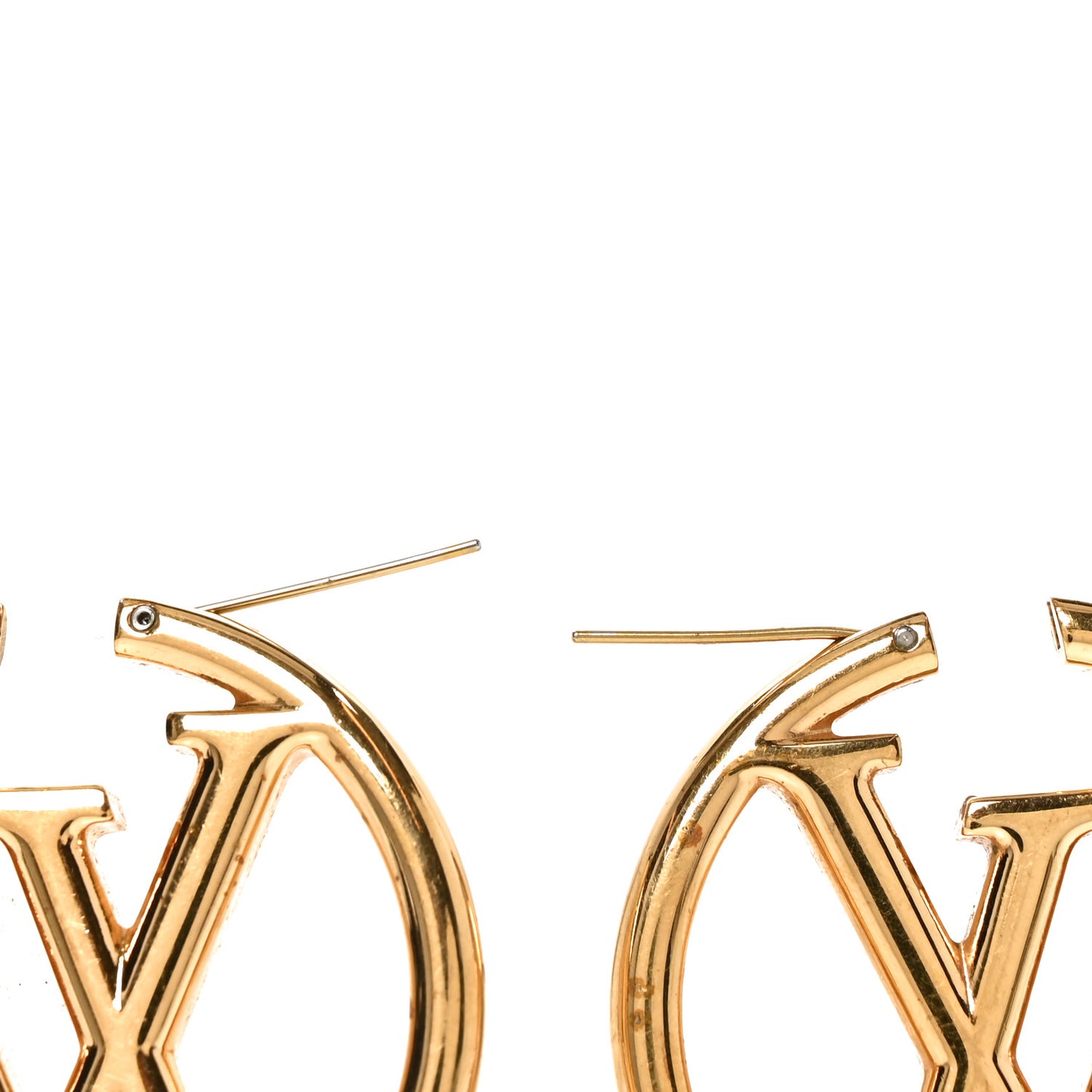 Metal Louise Hoop Earrings Gold
