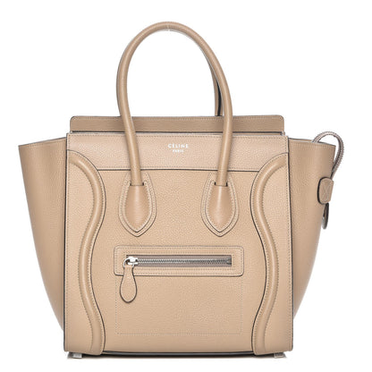 Celine Drummed Calfskin Micro Luggage Dune 1 of 7