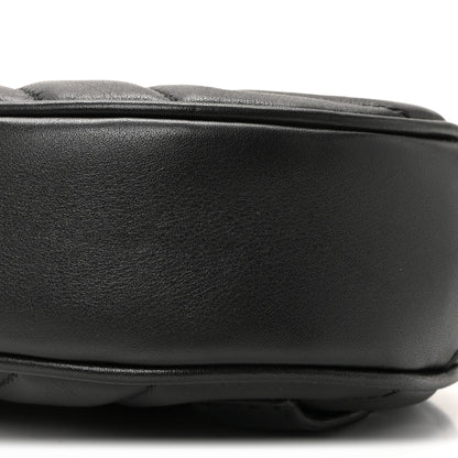 Gucci Calfskin Matelasse GG Marmont Belt Bag 85 34 Black 10 of 10