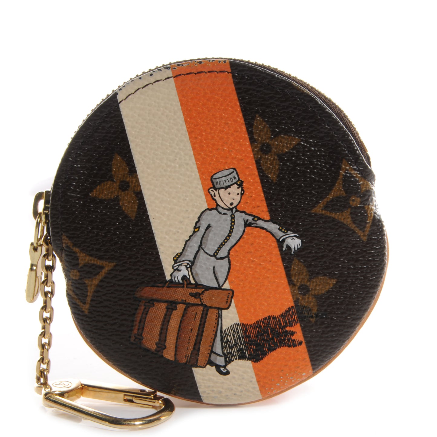 Monogram Groom Round Coin Purse