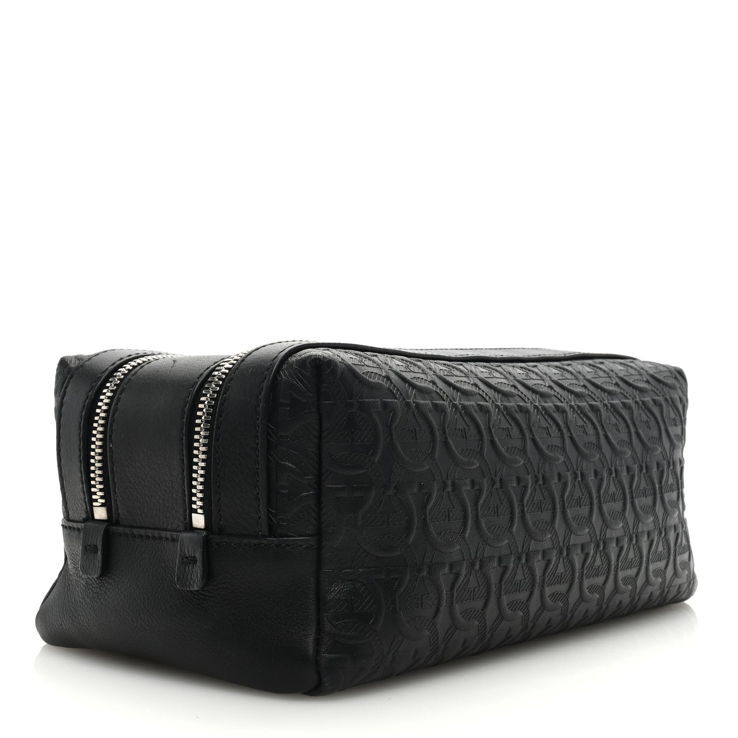 Calfskin Gancini Embossed Toiletry Pouch