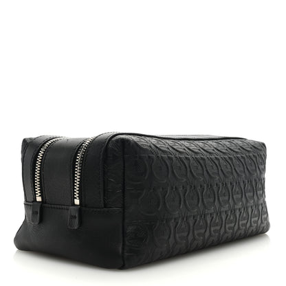 Salvatore Ferragamo Calfskin Gancini Embossed Toiletry Pouch 3 of 8