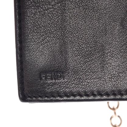 Fendi Patent Fendilicious Embossed Quilted Wallet On Chain Black 7 of 11
