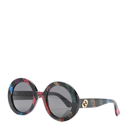 Gucci Acetate Round Glitter GG0319S Sunglasses Rainbow 1 of 8