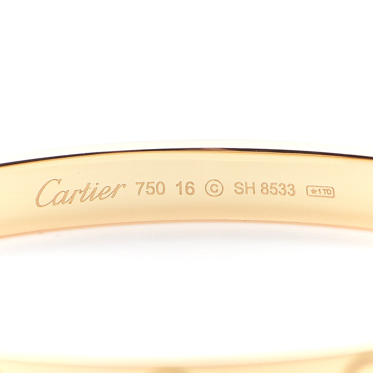 18K Yellow Gold LOVE Bracelet 16
