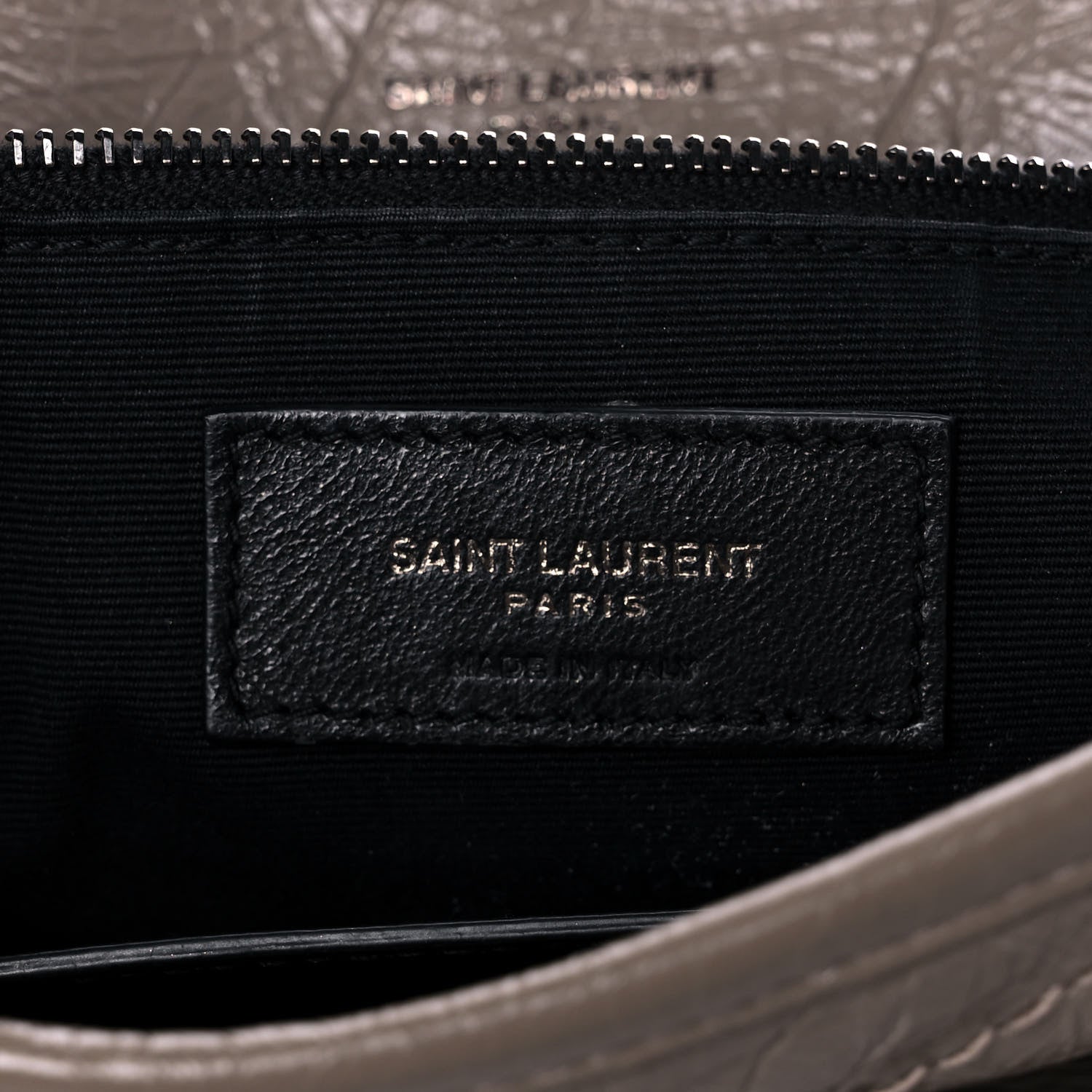 Saint Laurent Crinkled Calfskin Matelasse Monogram Medium Niki Chain Satchel Light Taupe 7 of 11