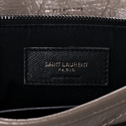 Saint Laurent Crinkled Calfskin Matelasse Monogram Medium Niki Chain Satchel Light Taupe 7 of 11