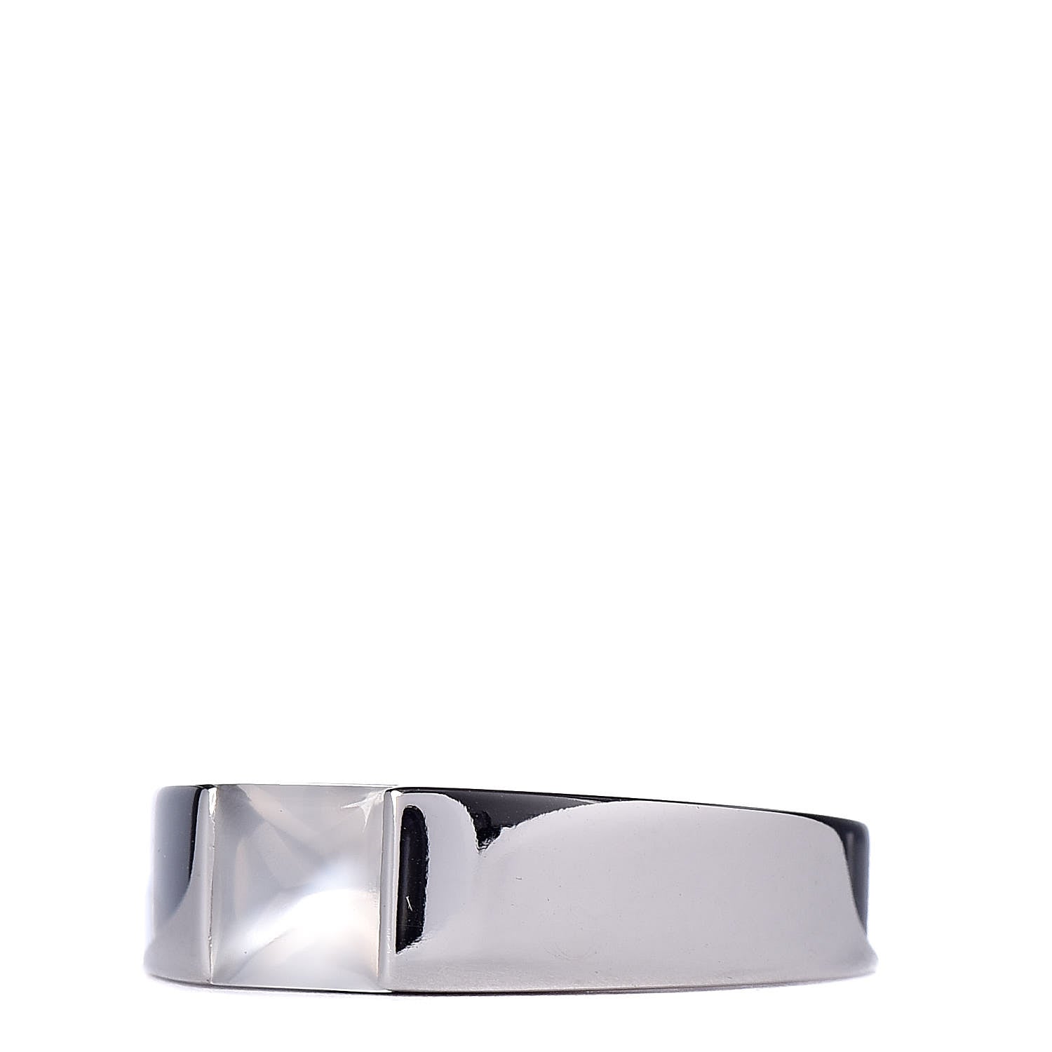 Cartier 18K White Gold Moonstone Tank Ring 53 6.5 4 of 8