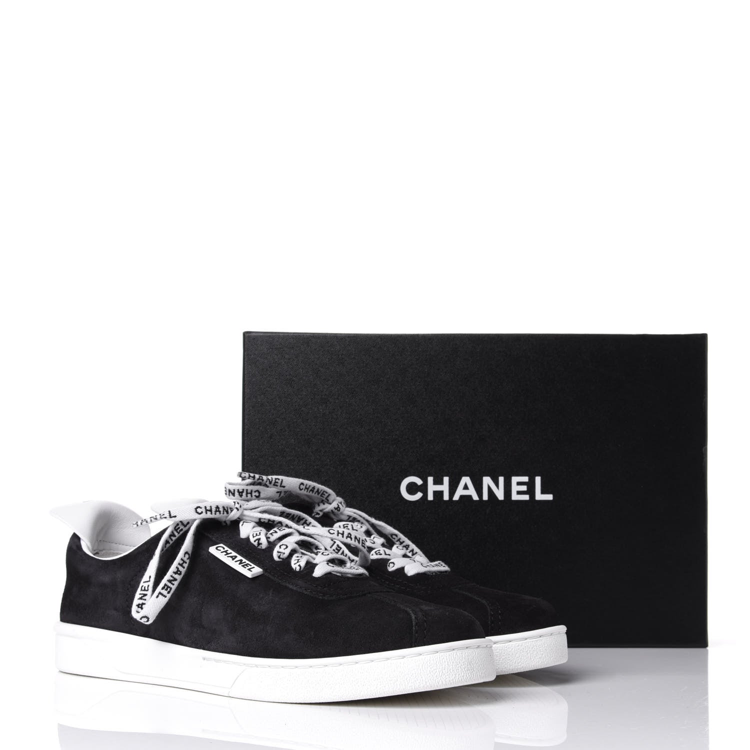 Chanel Suede CC Sneakers 40 Black 11 of 11