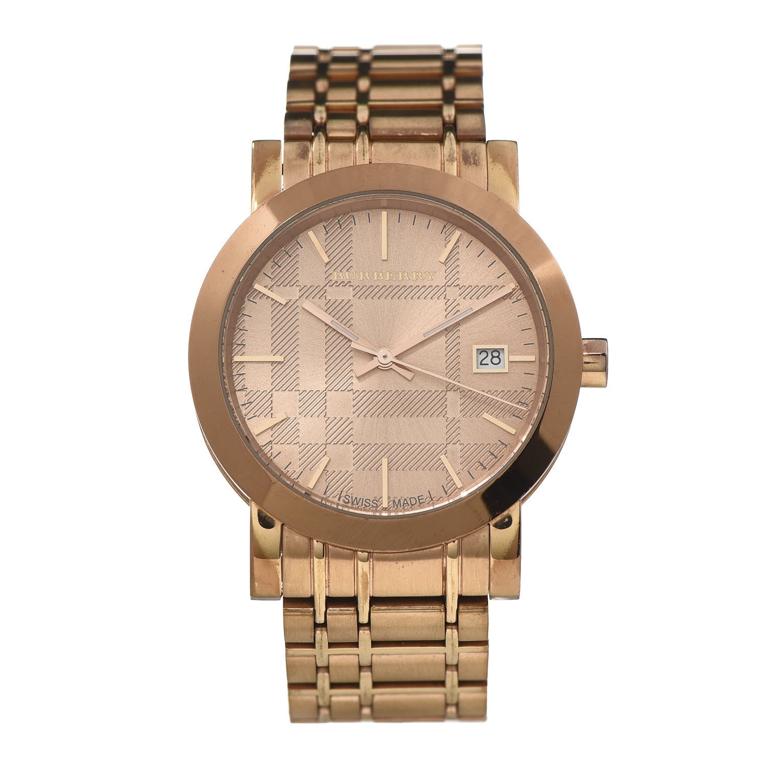 Burberry Stainless Steel 38mm Heritage Quartz Watch Rose BU1864 1 of 7