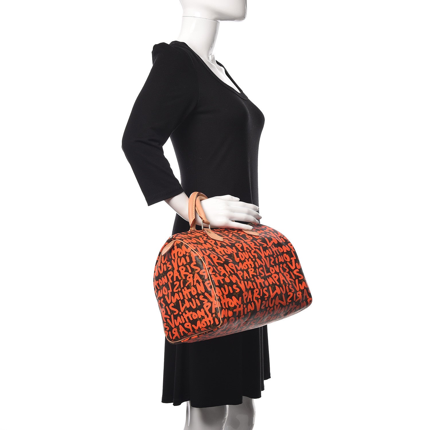 Louis Vuitton Monogram Graffiti Speedy 30 Orange 2 of 11