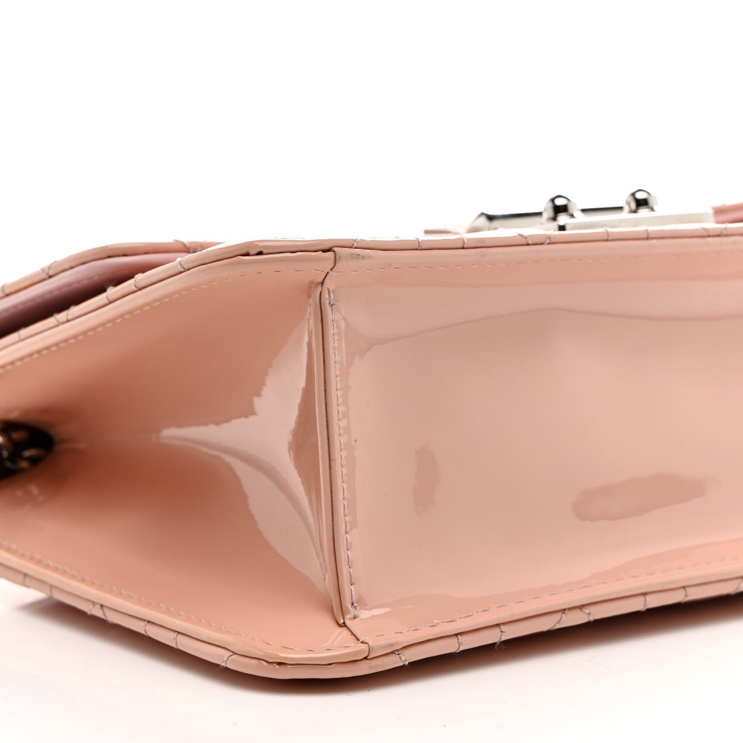 Patent Cannage Miss Dior Promenade Pouch Pink