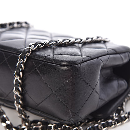 Chanel Lambskin Quilted Extra Mini Rectangular Flap Black 14 of 15
