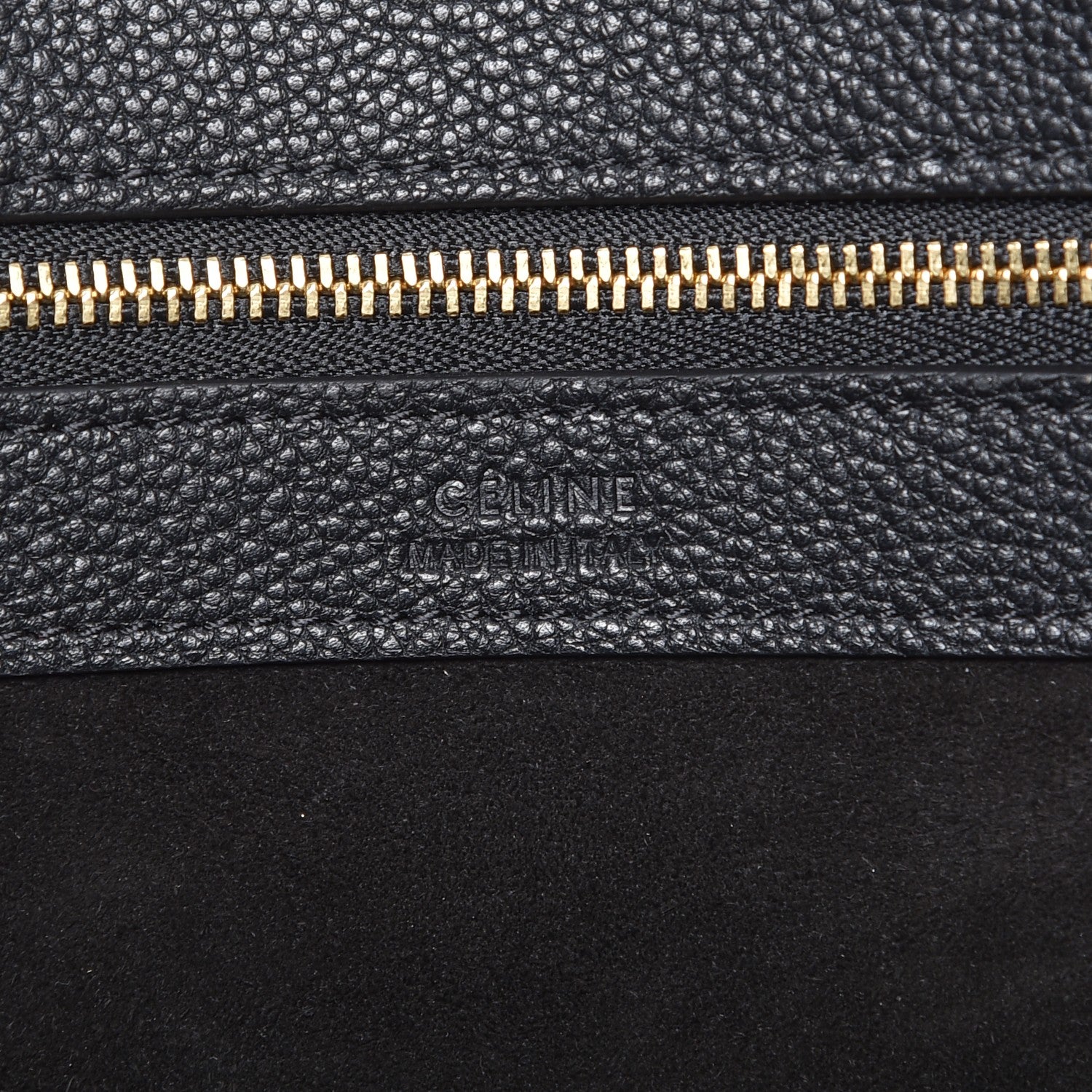 Celine Soft Grained Calfskin Small Belt Cabas Phantom Black 6 of 7