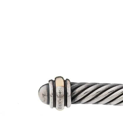 David Yurman Sterling Silver 18K Yellow Gold 4mm Cable Classics Bracelet 4 of 4