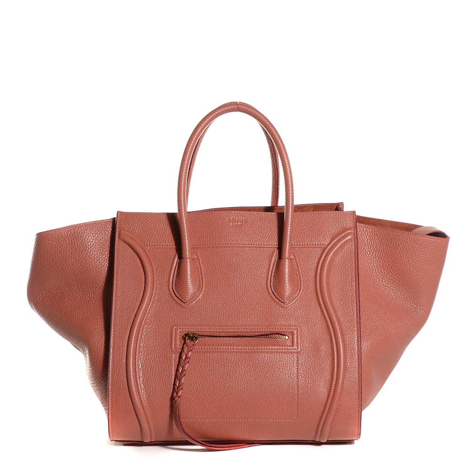 Celine Shiny Grained Calfskin Medium Phantom Luggage Terracotta 1 of 9