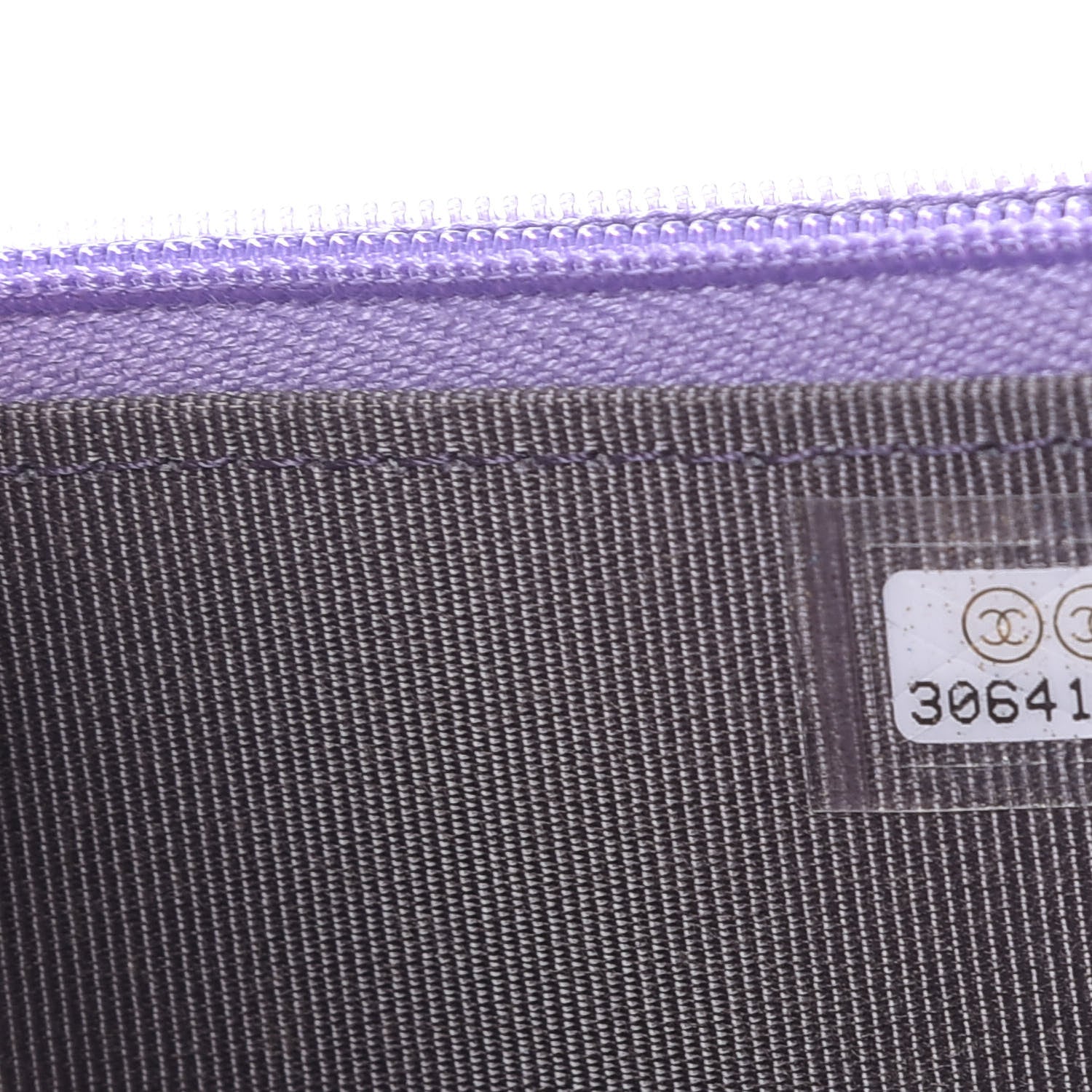 Chanel Iridescent Lambskin Quilted Mini Wallet On Chain WOC Purple 9 of 10