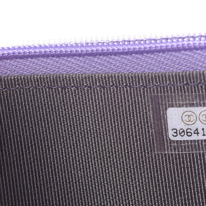 Chanel Iridescent Lambskin Quilted Mini Wallet On Chain WOC Purple 9 of 10
