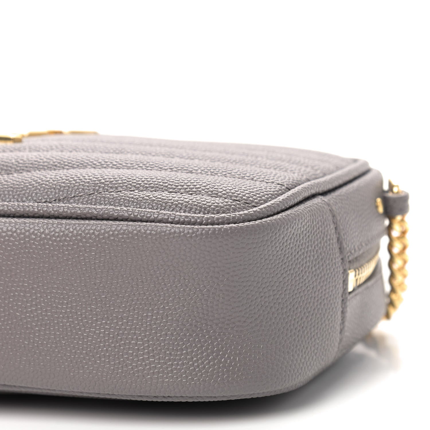 Saint Laurent Grain De Poudre Matelasse Monogram Mini Lou Camera Bag Fog 6 of 8