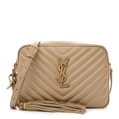 Saint Laurent Calfskin Matelasse Monogram Lou Camera Bag Dark Latte 1 of 9