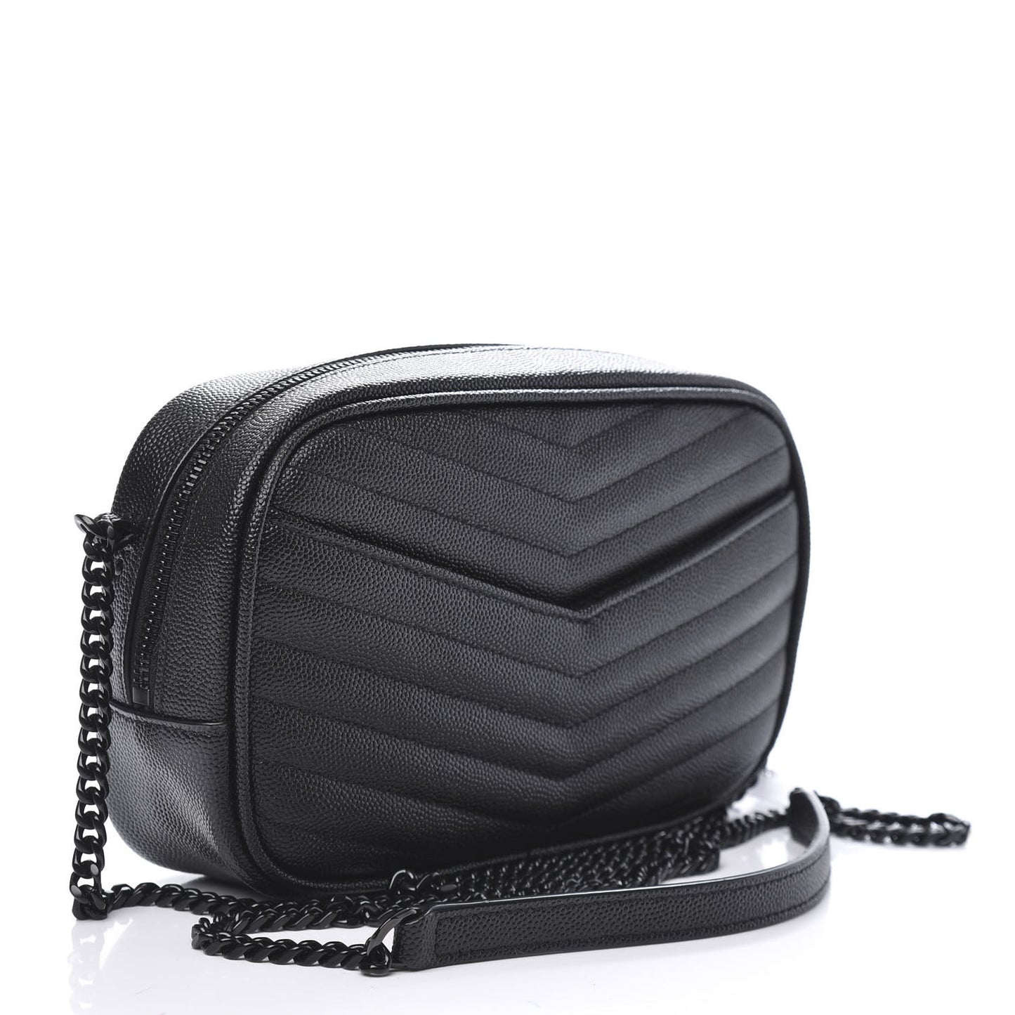 Grain De Poudre Matelasse Monogram Mini Lou Camera Bag Black