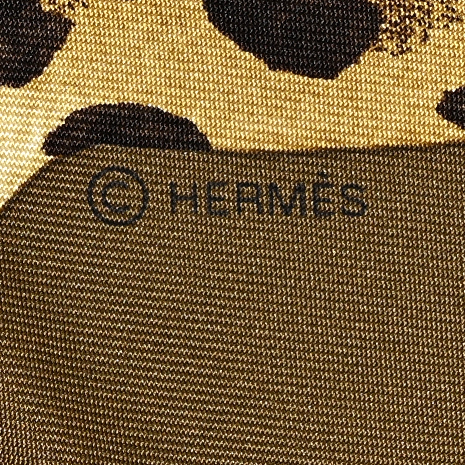 Hermes Silk Twill Lazy Leopardesses Scarf 90 Vert Black Gris Anthracite 4 of 6