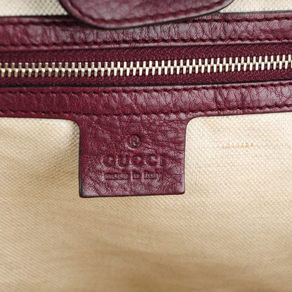 Gucci Monogram New Bamboo Medium Tassel Tote Bordeaux 7 of 9