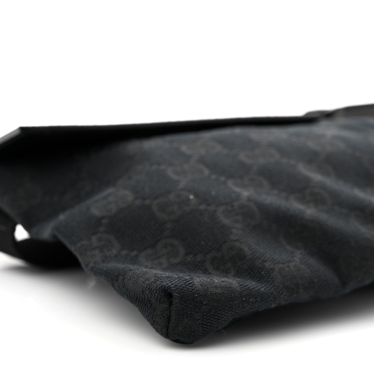 GG Monogram Web Double Pocket Belt Bag Black