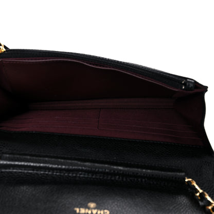 Chanel Caviar Quilted Wallet On Chain WOC Black 5 of 14