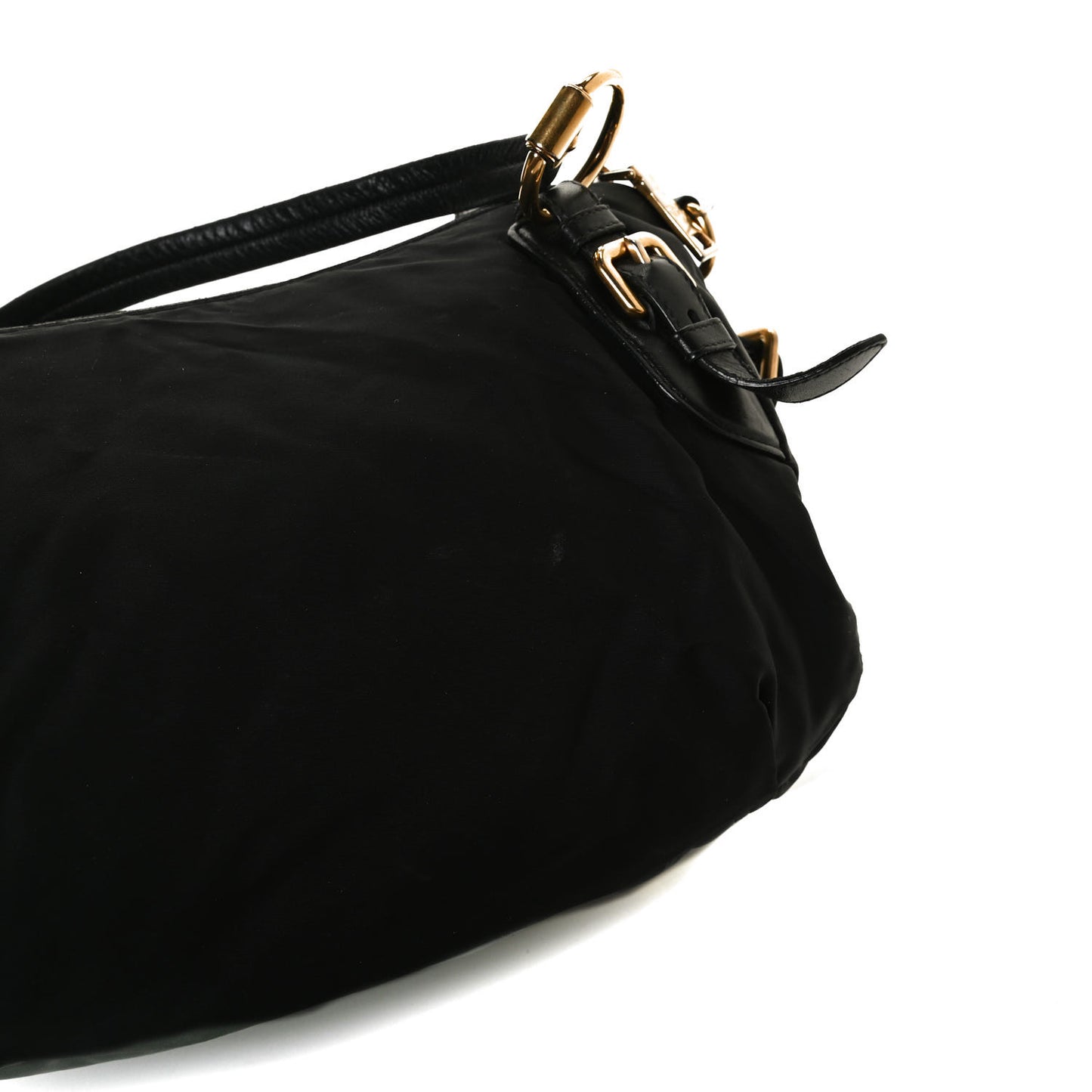 Tessuto Nylon Jacquard Logo Aviator Satchel Black