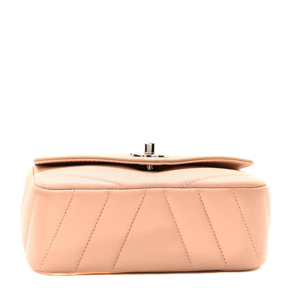 Chanel Caviar Chevron Quilted Small Single Flap Light Pink 4 of 10