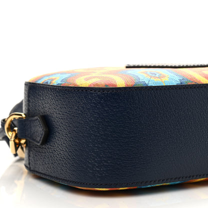 Gucci GG Supreme Kaleidoscope Calfskin Script Logo Gucci 100 Camera Bag Blue Orange Multicolor Blue Agata 8 of 9