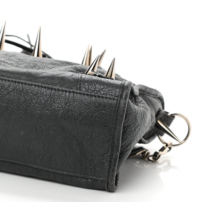 Balenciaga Agneau Spikes Silver Hardware S City Gris Fossile 8 of 9