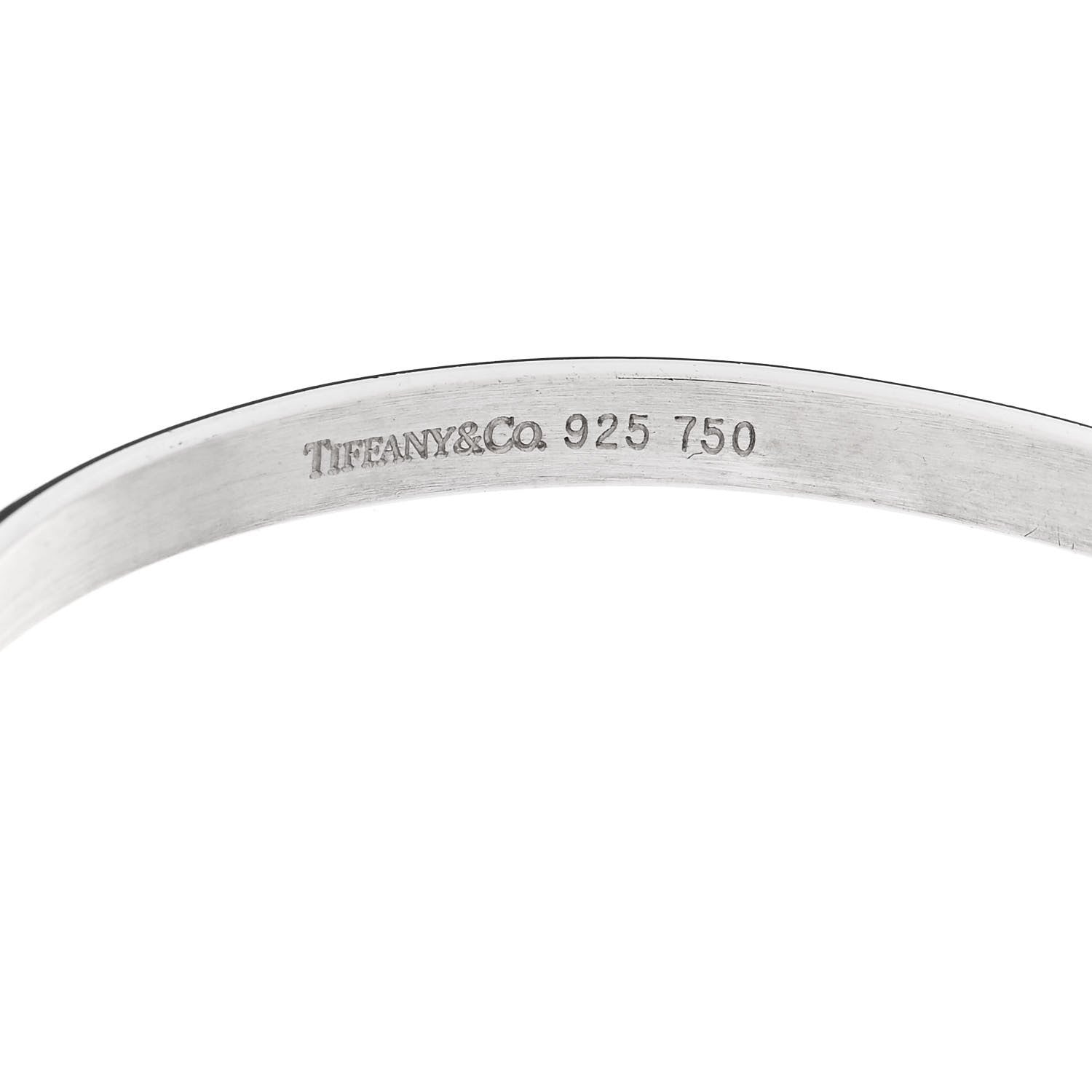 Tiffany Sterling Silver 18K Yellow Gold Hook Eye Bangle Bracelet 3 of 3