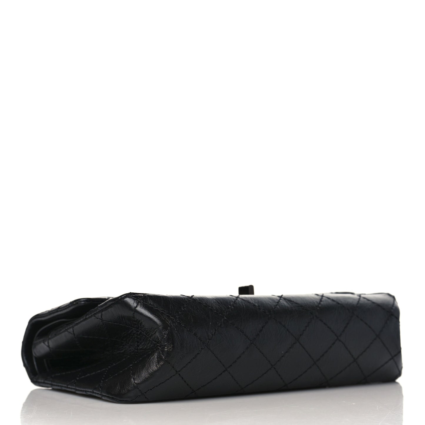 Aged Calfskin Quilted 2.55 Reissue 225 Flap So Black