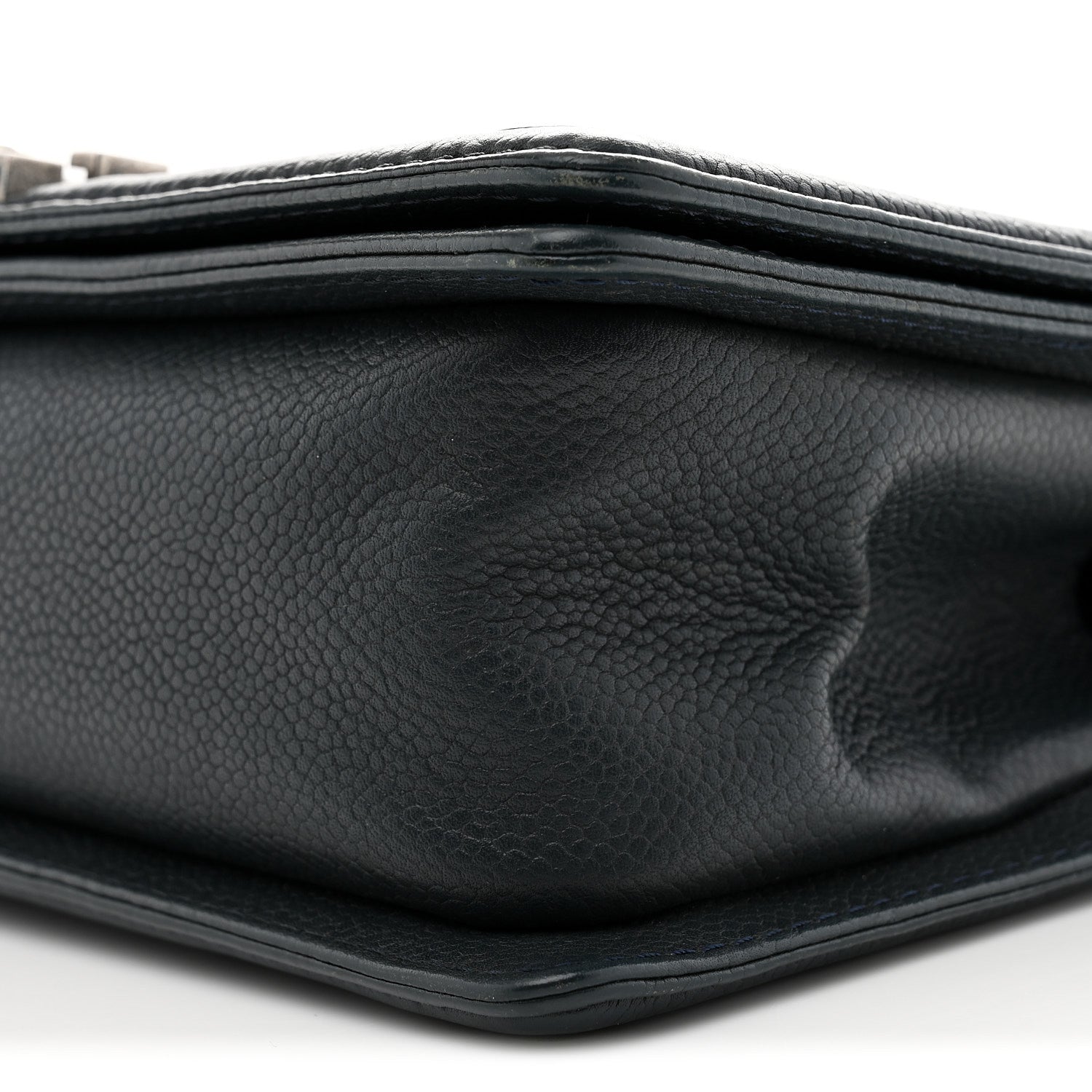 Chanel Caviar Stitched Medium Boy Flap Blue 10 of 11