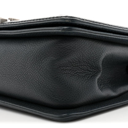 Chanel Caviar Stitched Medium Boy Flap Blue 10 of 11