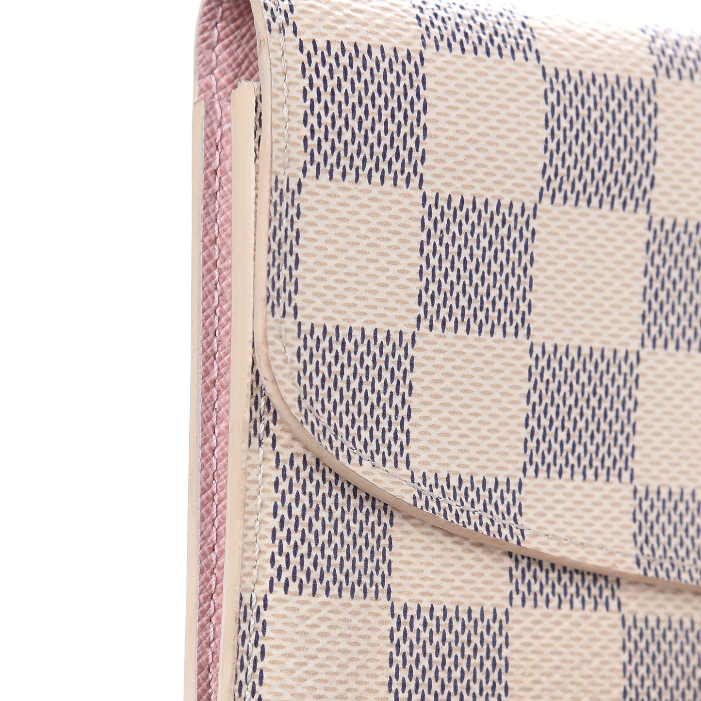Damier Azur Emilie Wallet Rose Ballerine