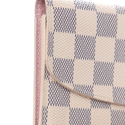 Louis Vuitton Damier Azur Emilie Wallet Rose Ballerine 11 of 11