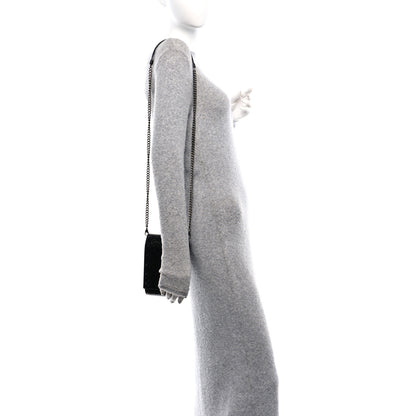 Christian Louboutin Crocodile Embossed Calfskin Spikes Loubinthesky Paloma Crossbody Phone Case Black 2 of 10