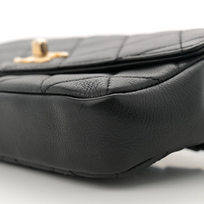 Chanel Calfskin Quilted Flap Waist Bag Black 10 of 12