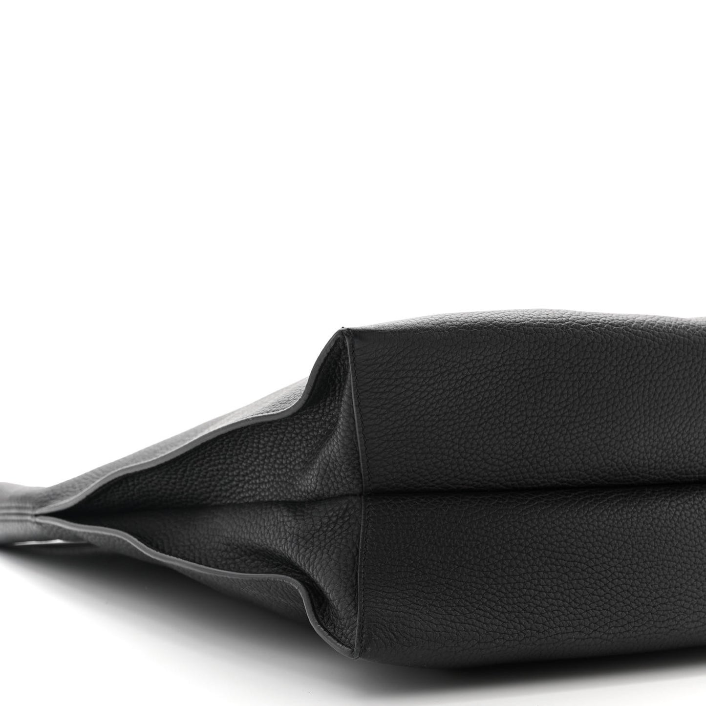 Pebbled Calfskin Large Alix Padlock Zip Hobo Bag Black