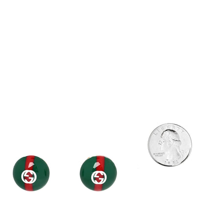 Gucci Resin Web Stud Earrings 2 of 5