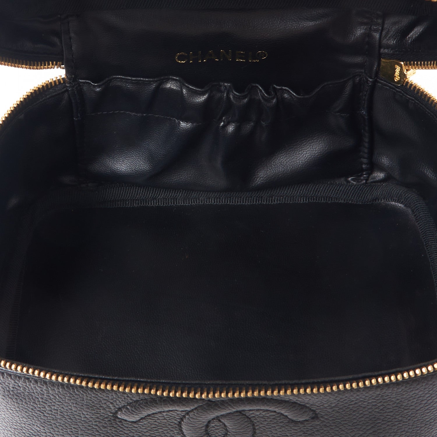 Chanel Caviar Vanity Cosmetic Case Black 4 of 9