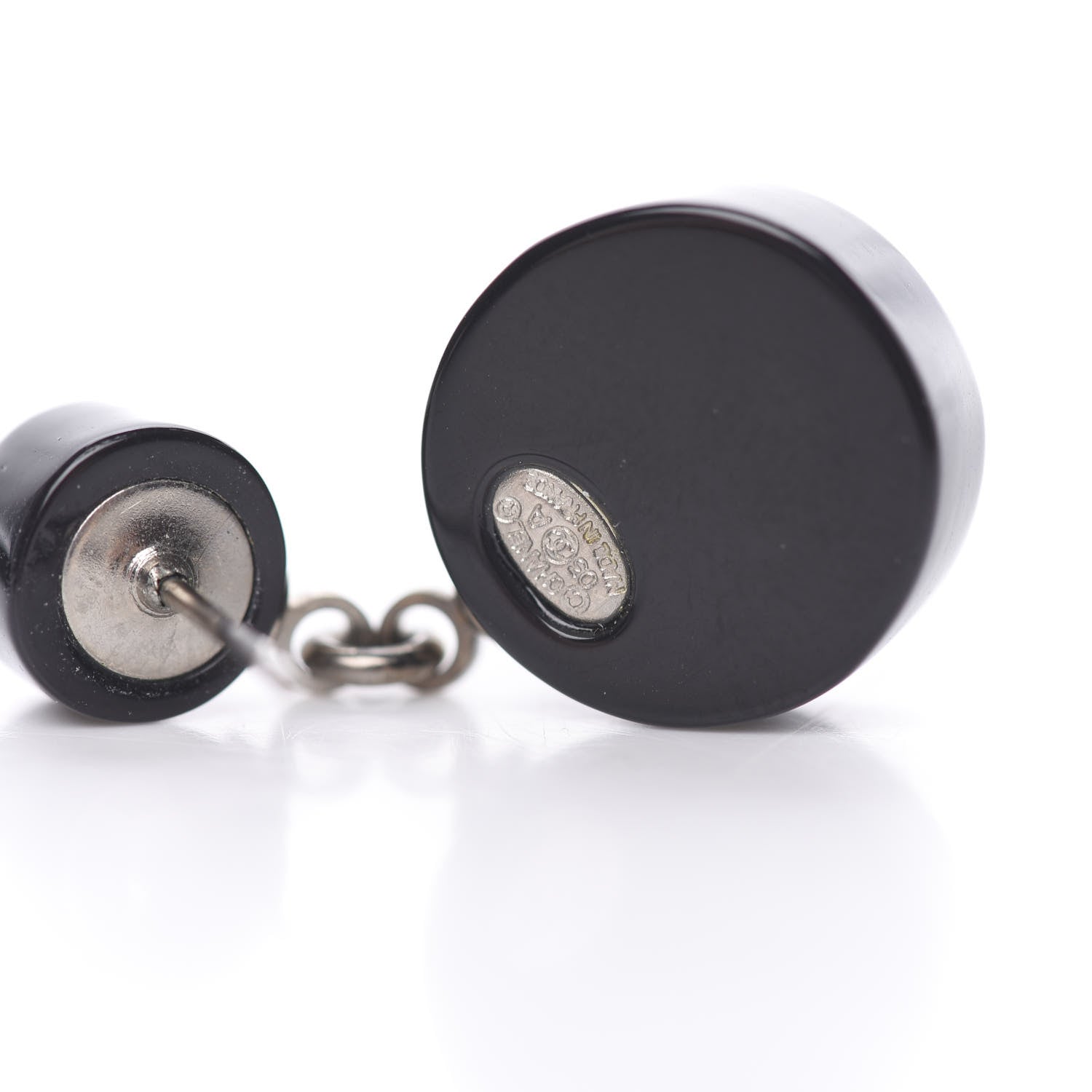 Chanel Resin CC Drop Earrings Black 4 of 5